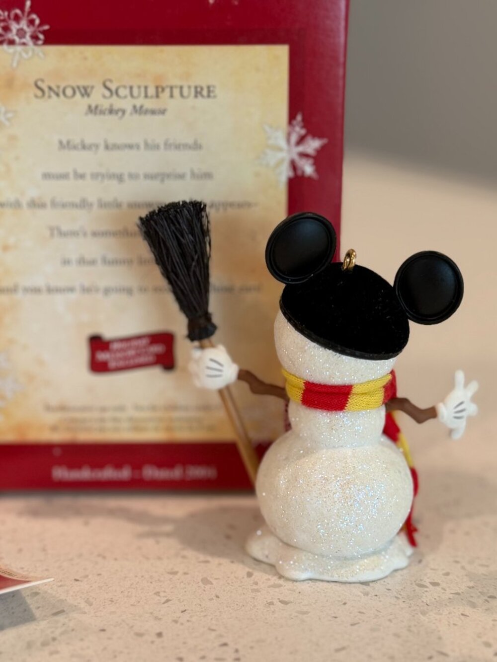 Hallmark Snow Sculpture Mickey Mouse Ornament 2004 - Picture 2 of 3